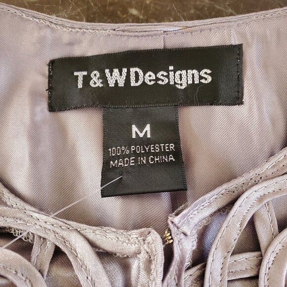 Vintage T&W Designs Women's Swirl Pattern Lightweight Lined Jacket Medium NOS - Picture 3 of 8